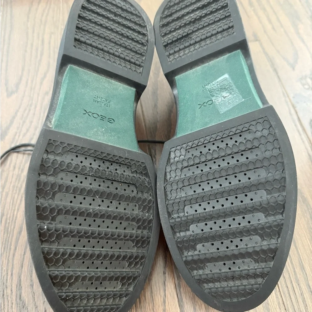 Geox Respira Dark Forest Green Derby’s Platform Oxfords